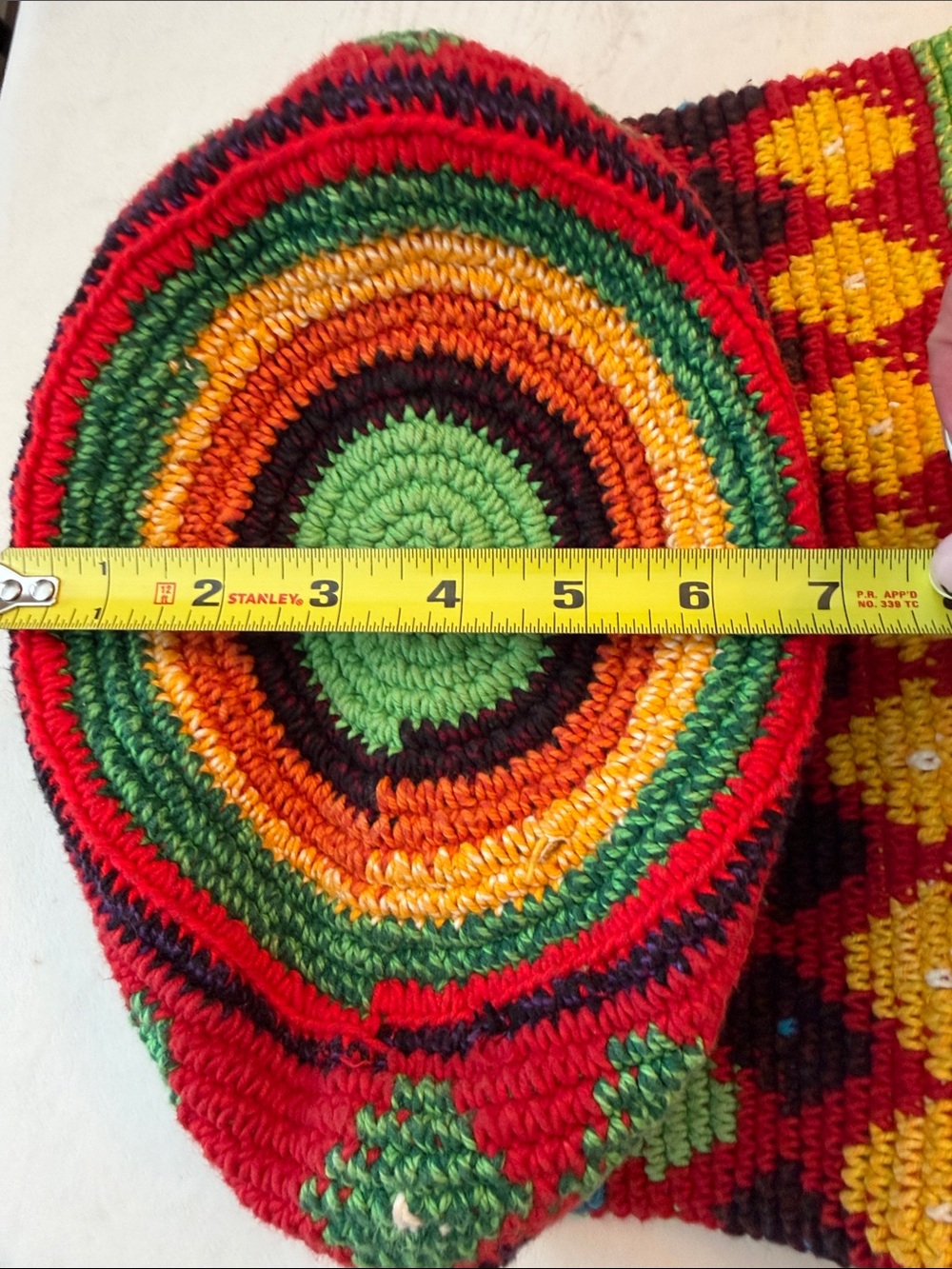 Large Handmade Multicolor Crochet Crossbody Bag - Picture 10 of 10